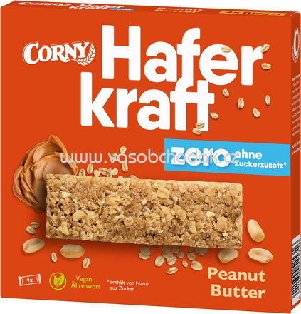 Corny Haferkraft Zero Peanut, 4x35g, 140g