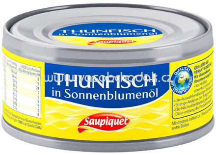 Saupiquet Thunfisch in Sonnenblumenöl, 140g