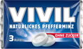 Vivil Natürliches Pfefferminz ohne Zucker 3 St, 84g