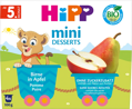 Hipp Mini Desserts im Becher Birne in Apfel, ab 5. Monat, 4x100g, 400g