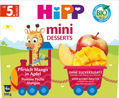 Hipp Mini Desserts im Becher Pfirsich Mango in Apfel, ab 5. Monat, 4x100g, 400g