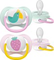 PHILIPS AVENT Schnuller ultra air happy Silikon, rosa/mint, 0-6 Monate, 2 St