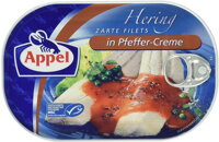 Appel Heringsfilets in Pfeffer-Creme, 200g