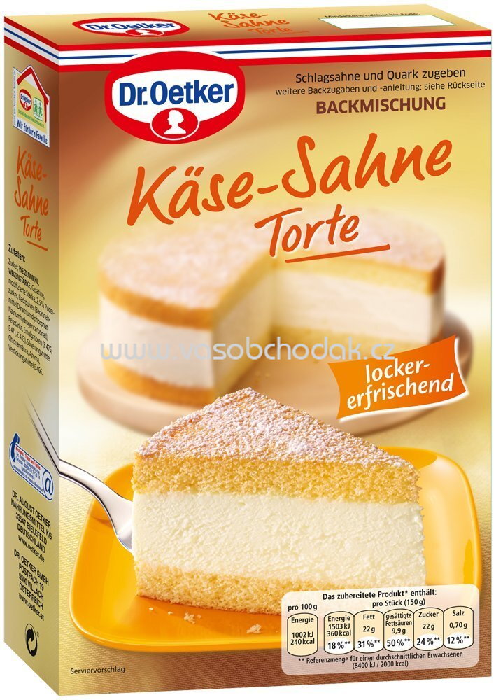 Dr Oetker Tvarohovo Smetanovy Dort 385g Z Nemecka Vasobchodak Cz