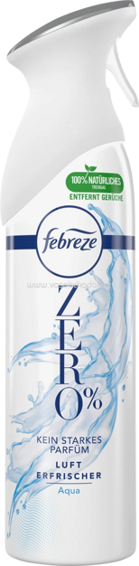 Febreze osvěžovač vzduchu, odstranění zápachu bez parfemace, ve spreji -  Zero% Aqua, 300 ml z Německa