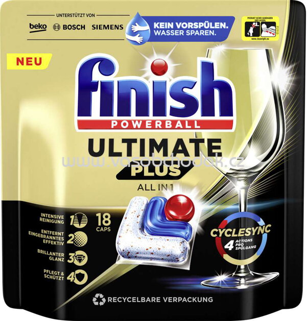 Finish Ultimate Plus All in 1 tablety do myčky 45 ks - Mytí nádobí