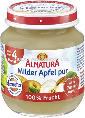 Alnatura Milder Apfel pur, nach dem 4. Monat, 125g