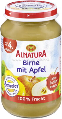 Alnatura Birne mit Apfel, nach dem 4. Monat, 190g