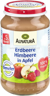 Alnatura Erdbeere Himbeere in Apfel, ab 5. Monat, 190g