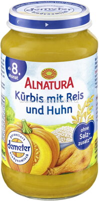 Alnatura Kürbis mit Reis und Huhn, ab 8. Monat, 220g