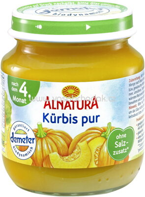 Alnatura Kürbis pur, nach dem 4. Monat, 125g