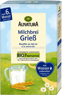 Alnatura Milchbrei Grieß, nach dem 6. Monat, 250g