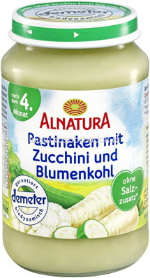 Alnatura Pastinaken mit Zucchini und Blumenkohl, nach dem 4. Monat, 190 g