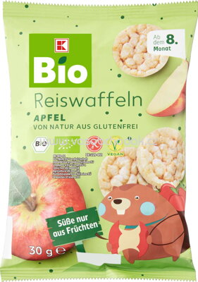 K-Bio Reiswaffeln Apfel, ab dem 8. Monat, 30g