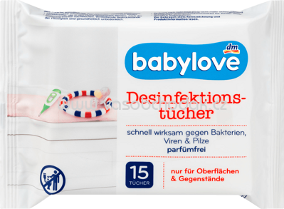 Babylove Desinfektionstücher, 15 St