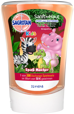 Sagrotan Kids No-Touch Nachfüller Spaß Macher - Grapefruit, 250 ml