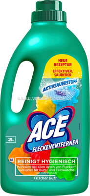 Ace Bleiche Fleckenentferner mit Farbschutz, 2 l