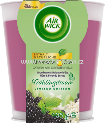 AirWick Duftkerze im Glas Brombeere & Holunderblüte, 105g, 1 St