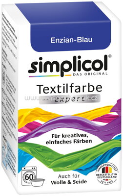 Simplicol Textilfarbe expert Enzian-Blau, 1 St