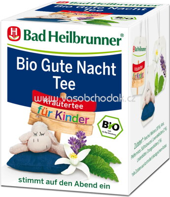 Bad Heilbrunner Bio Gute Nacht Tee für Kinder, 8 Beutel