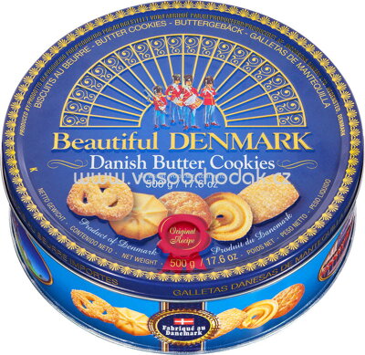Beautiful Denmark Danish Butter Cookies, 500g