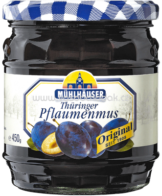Mühlhäuser Thüringer Pflaumenmus pastös, 450g