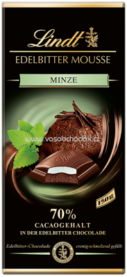 Lindt Edelbitter Mousse Minze, 150g
