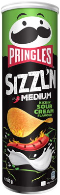 Pringles Sizzl'n Medium Sour Cream, 180g