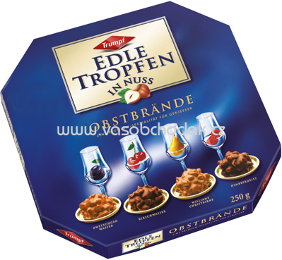 Trumpf Edle Tropfen in Nuss Obstrände, 250g