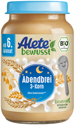 Alete Abendbrei 3-Korn, ab 6. Monat, 190g