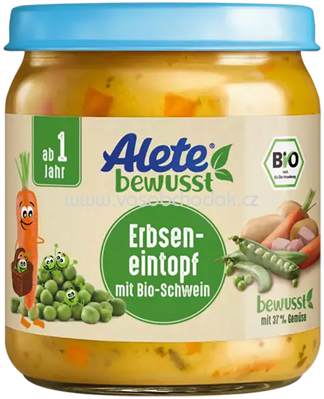 Alete Erbseneintopf mit Bio Schwein, ab 1 Jahr, 250g