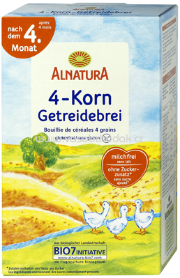 Alnatura 4-Korn-Getreidebrei nach 4. Monat, 250g