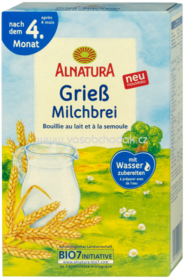 Alnatura Milchbrei Grieß, nach dem 6. Monat, 250g
