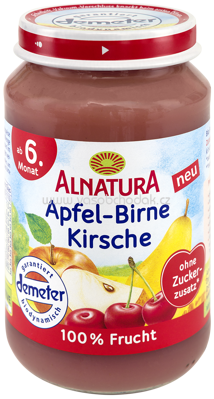 Alnatura Apfel Birne Kirsche, ab 6. Monat, 190 g