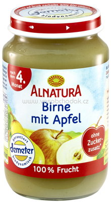 Alnatura Birne mit Apfel, nach dem 4. Monat, 190 g
