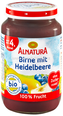 Alnatura Birne mit Heidelbeere, nach dem 4. Monat, 190 g