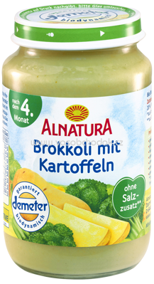 Alnatura Brokkoli mit Kartoffeln, nach dem 4. Monat, 190 g