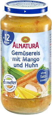 Alnatura Gemüsereis mit Mango Huhn, ab 12. Monat, 250 g