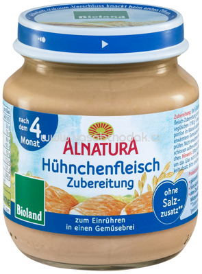 Alnatura Hühnchenfleisch-Zubereitung, nach dem 4. Monat, 125 g