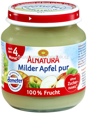 Alnatura Milder Apfel pur, nach dem 4. Monat, 125 g