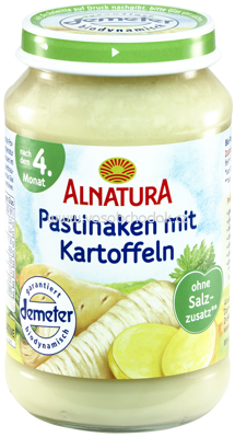 Alnatura Pastinaken mit Kartoffeln, nach dem 4. Monat, 190 g
