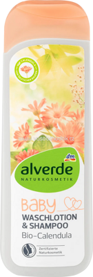 Alverde NATURKOSMETIK Baby Waschlotion & Shampoo Bio-Calendula, 250 ml