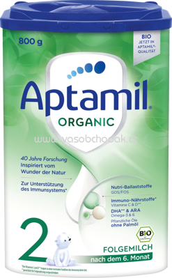Aptamil Folgemilch 2 Organic, nach dem 6. Monat, 800g