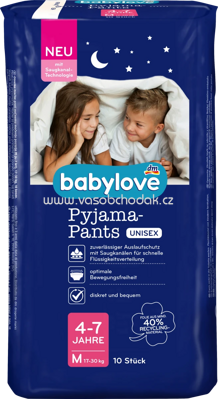 Babylove Pyjama Pants Gr. M 4-7 Jahre, 17-30 kg, 10 St