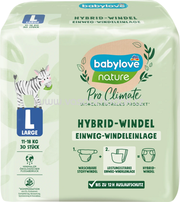 Babylove Windeleinlage nature Pro Climate Hybrid Einweg Gr. L, 11-18 kg, 30 St
