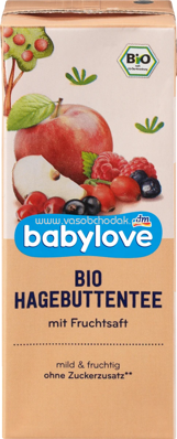 Babylove Bio Hagebuttentee mit Fruchtsaft, ab 1 Jahr, 200 ml