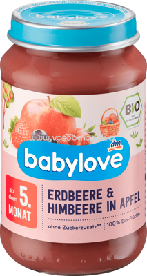 Babylove Erdbeere & Himbeere in Apfel, nach dem 5. Monat, 190g