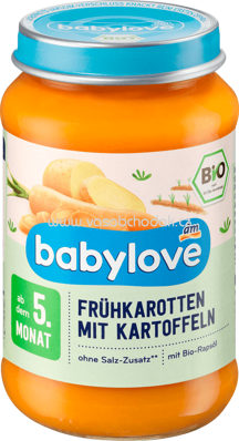 Babylove Frühkarotten mit Kartoffeln, nach dem 5. Monat, 190g