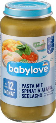 Babylove Pasta mit Spinat & Alaska-Seelachs ab dem 12. Monat, 250g