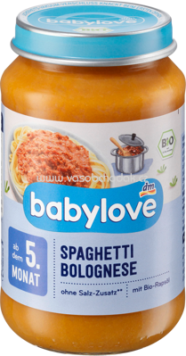 Babylove Spaghetti Bolognese, ab dem 5. Monat, 190g
